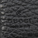 グッチ GUCCI GG プチマーモント コンパクト ジップ ウォレット 523193 ブラック レザー 二つ折り財布 ゴールド金具 黒 コンパクトウォレット