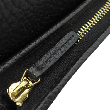 グッチ GUCCI ダブルＧ カードケース ウォレット 456126 ブラック レザー 二つ折り財布 ゴールド金具 プチマーモント コンパクト