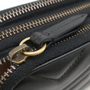 グッチ GUCCI GGマーモント チェーンショルダー 546581 ブラック レザー ショルダーバッグ ゴールド金具 黒 シェブロン キルティング