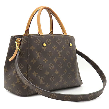 ルイヴィトン LOUIS VUITTON モンテーニュBB M41055 モノグラム モノグラムキャンバス 2WAYバッグ ゴールド金具 茶 ハンドバッグ ショルダーバッグ 鍵・パドロック欠品