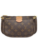 ルイヴィトン LOUIS VUITTON ミュルティ ポシェット アクセソワール M44840 ローズクレール モノグラムキャンバス ショルダーバッグ ゴールド金具 茶