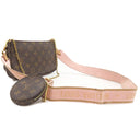 ルイヴィトン LOUIS VUITTON ミュルティ ポシェット アクセソワール M44840 ローズクレール モノグラムキャンバス ショルダーバッグ ゴールド金具 茶