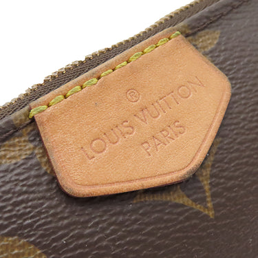 ルイヴィトン LOUIS VUITTON ミュルティ ポシェット アクセソワール M44840 ローズクレール モノグラムキャンバス ショルダーバッグ ゴールド金具 茶