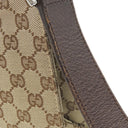 グッチ GUCCI GG ショルダーバッグ 120841 ブラウン GGキャンバス レザー ショルダーバッグ シルバー金具 茶 斜め掛け