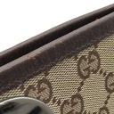 グッチ GUCCI GG ショルダーバッグ 120841 ブラウン GGキャンバス レザー ショルダーバッグ シルバー金具 茶 斜め掛け