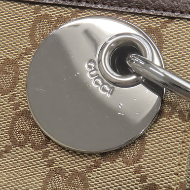 グッチ GUCCI GG ショルダーバッグ 120841 ブラウン GGキャンバス レザー ショルダーバッグ シルバー金具 茶 斜め掛け