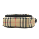 バーバリー BURBERRY ノバチェック クロスボディ 8010152 ベージュ×ブラック ナイロン レザー ショルダーバッグ シルバー金具 黒 斜め掛け