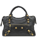 バレンシアガ BALENCIAGA ジャイアント シティ 173084 ブラック レザー 2WAYバッグ ゴールド金具 ハンドバッグ ショルダー 肩掛け ミラー付き