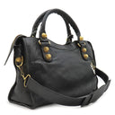 バレンシアガ BALENCIAGA ジャイアント シティ 173084 ブラック レザー 2WAYバッグ ゴールド金具 ハンドバッグ ショルダー 肩掛け ミラー付き