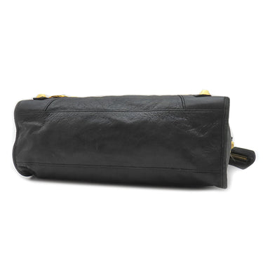 バレンシアガ BALENCIAGA ジャイアント シティ 173084 ブラック レザー 2WAYバッグ ゴールド金具 ハンドバッグ ショルダー 肩掛け ミラー付き