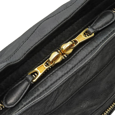 バレンシアガ BALENCIAGA ジャイアント シティ 173084 ブラック レザー 2WAYバッグ ゴールド金具 ハンドバッグ ショルダー 肩掛け ミラー付き