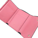 ロエベ LOEWE リピート スモール バーティカル ウォレット C499S97X04 ラズベリー カーフ エンボスシルクカーフ 三つ折り財布 シルバー金具 アナグラム エンボス加工