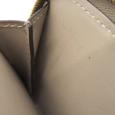 フェンディ FENDI FF ダイヤモンド 財布 グレー レザー 二つ折り財布 ゴールド金具 グレージュ コンパクトウォレット