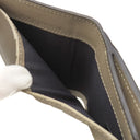 フェンディ FENDI FF ダイヤモンド 財布 グレー レザー 二つ折り財布 ゴールド金具 グレージュ コンパクトウォレット