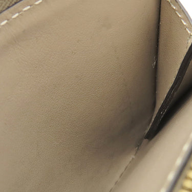 フェンディ FENDI FF ダイヤモンド 財布 グレー レザー 二つ折り財布 ゴールド金具 グレージュ コンパクトウォレット