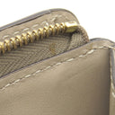 フェンディ FENDI FF ダイヤモンド 財布 グレー レザー 二つ折り財布 ゴールド金具 グレージュ コンパクトウォレット