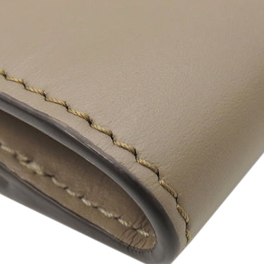 フェンディ FENDI FF ダイヤモンド 財布 グレー レザー 二つ折り財布 ゴールド金具 グレージュ コンパクトウォレット