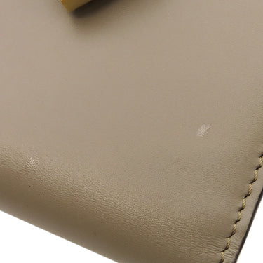 フェンディ FENDI FF ダイヤモンド 財布 グレー レザー 二つ折り財布 ゴールド金具 グレージュ コンパクトウォレット