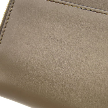 フェンディ FENDI FF ダイヤモンド 財布 グレー レザー 二つ折り財布 ゴールド金具 グレージュ コンパクトウォレット