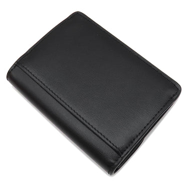 セリーヌ CELINE トリオンフ フラップ付き カードホルダー ブラック カーフ カードケース シルバー金具 黒 カード入れ 名刺入れ