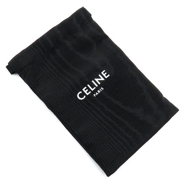 セリーヌ CELINE トリオンフ フラップ付き カードホルダー ブラック カーフ シャイニーカーフスキン カードケース ゴールド金具 黒 カード入れ 名刺入れ