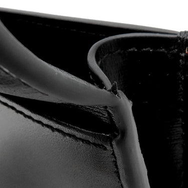 セリーヌ CELINE トリオンフ フラップ付き カードホルダー ブラック カーフ シャイニーカーフスキン カードケース ゴールド金具 黒 カード入れ 名刺入れ