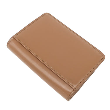 セリーヌ CELINE トリオンフ フラップ付き カードホルダー ブラウン系 カーフ シャイニーカーフスキン カードケース ゴールド金具 茶