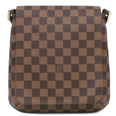 ルイヴィトン LOUIS VUITTON ミュゼット サルサ ロングストラップ N51300 ダミエエベヌ ダミエキャンバス ショルダーバッグ ゴールド金具 茶 肩掛け