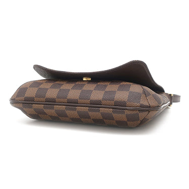 ルイヴィトン LOUIS VUITTON ミュゼット サルサ ロングストラップ N51300 ダミエエベヌ ダミエキャンバス ショルダーバッグ ゴールド金具 茶 肩掛け