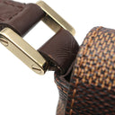 ルイヴィトン LOUIS VUITTON ミュゼット サルサ ロングストラップ N51300 ダミエエベヌ ダミエキャンバス ショルダーバッグ ゴールド金具 茶 肩掛け