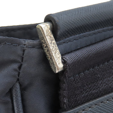 プラダ PRADA 三角ロゴ ショルダ― VA0269 NERO ナイロン レザー テスート サフィアーノ ショルダーバッグ シルバー金具 黒 斜め掛け