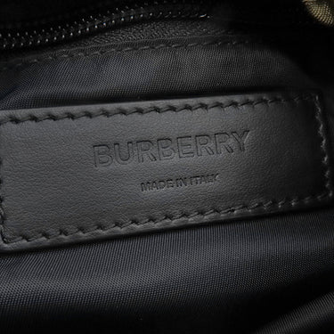 バーバリー BURBERRY レオ アニマルプリント ナイロン カーキ×オレンジ ナイロン ボディバッグ シルバー金具 アニマル柄 レオパード