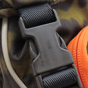 バーバリー BURBERRY レオ アニマルプリント ナイロン カーキ×オレンジ ナイロン ボディバッグ シルバー金具 アニマル柄 レオパード