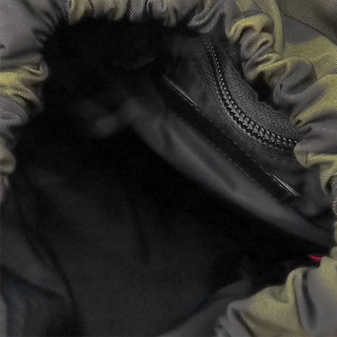 バーバリー BURBERRY レオ アニマルプリント ナイロン カーキ×オレンジ ナイロン ボディバッグ シルバー金具 アニマル柄 レオパード