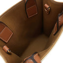 セリーヌ CELINE ミニ バーティカル カバ ホワイト レザー トリオンフキャンバス 2WAYバッグ ゴールド金具 白 トート ショルダー