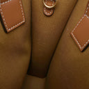 セリーヌ CELINE ミニ バーティカル カバ ホワイト レザー トリオンフキャンバス 2WAYバッグ ゴールド金具 白 トート ショルダー