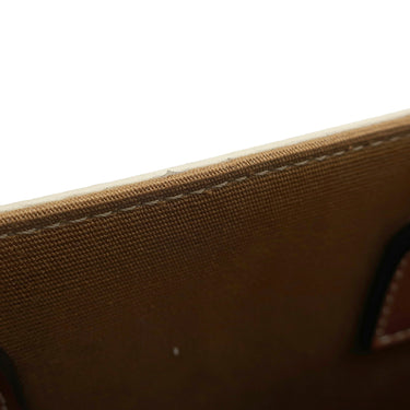 セリーヌ CELINE ミニ バーティカル カバ ホワイト レザー トリオンフキャンバス 2WAYバッグ ゴールド金具 白 トート ショルダー