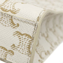 セリーヌ CELINE ミニ バーティカル カバ ホワイト レザー トリオンフキャンバス 2WAYバッグ ゴールド金具 白 トート ショルダー