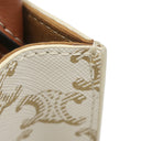 セリーヌ CELINE ミニ バーティカル カバ ホワイト レザー トリオンフキャンバス 2WAYバッグ ゴールド金具 白 トート ショルダー