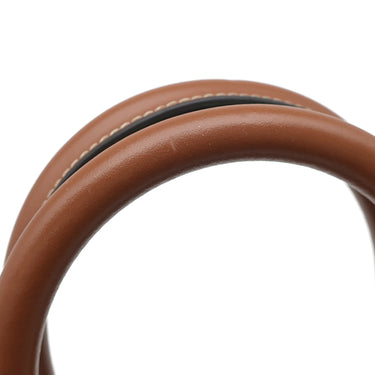 セリーヌ CELINE ミニ バーティカル カバ ホワイト レザー トリオンフキャンバス 2WAYバッグ ゴールド金具 白 トート ショルダー