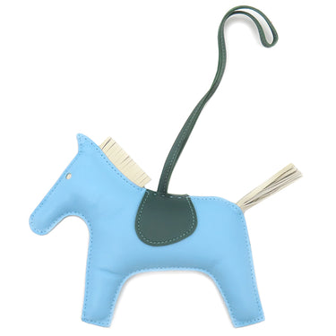 エルメス HERMES ロデオGM セレスト×クレ×マカライト アニョーミロ バッグチャーム 水色 オフホワイト 緑