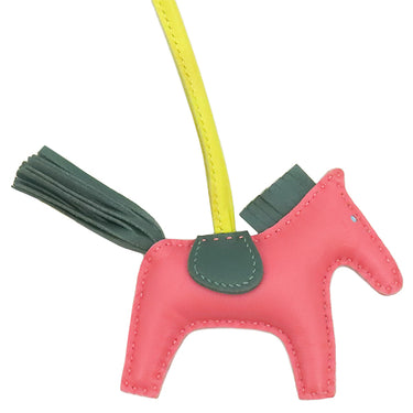 エルメス HERMES ロデオPM ローズアザレ×マラカイト×ライム アニョーミロ バッグチャーム ピンク 緑 黄色