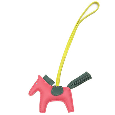 エルメス HERMES ロデオPM ローズアザレ×マラカイト×ライム アニョーミロ バッグチャーム ピンク 緑 黄色