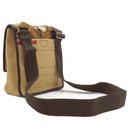 プラダ PRADA B10661 ナチュラル レザー キャンバス PELLICCIA WINTER ショルダーバッグ シルバー金具 ハムスター ファー 斜め掛け 茶