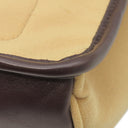 プラダ PRADA B10661 ナチュラル レザー キャンバス PELLICCIA WINTER ショルダーバッグ シルバー金具 ハムスター ファー 斜め掛け 茶