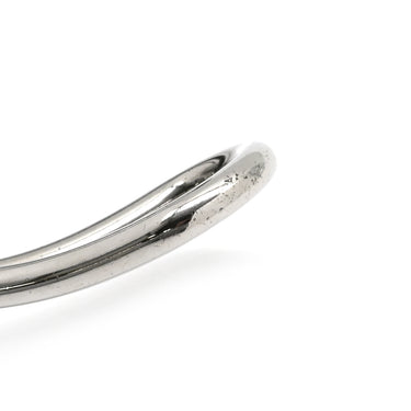 エルメス HERMES ジャンボ ブラック×シルバー レザー メタル チョーカー 二連ブレスレット