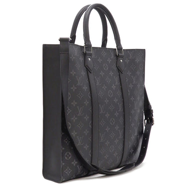 ルイヴィトン LOUIS VUITTON サックプラ M46452 モノグラムエクリプス モノグラムキャンバス モノグラムエクリプスキャンバス 2WAYバッグ シルバー金具 黒 ショルダー トートバッグ