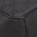 グッチ GUCCI ミニボストン 257289 ブラック ナイロン レザー ハンドバッグ シルバー金具 黒 肩掛け アウトレット品