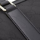 グッチ GUCCI ミニボストン 257289 ブラック ナイロン レザー ハンドバッグ シルバー金具 黒 肩掛け アウトレット品