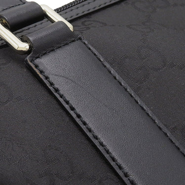 グッチ GUCCI ミニボストン 257289 ブラック ナイロン レザー ハンドバッグ シルバー金具 黒 肩掛け アウトレット品